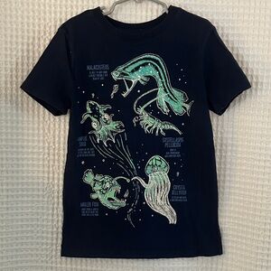 Lands' End Kids Deep Sea Adventure Tee - Navy / Glow